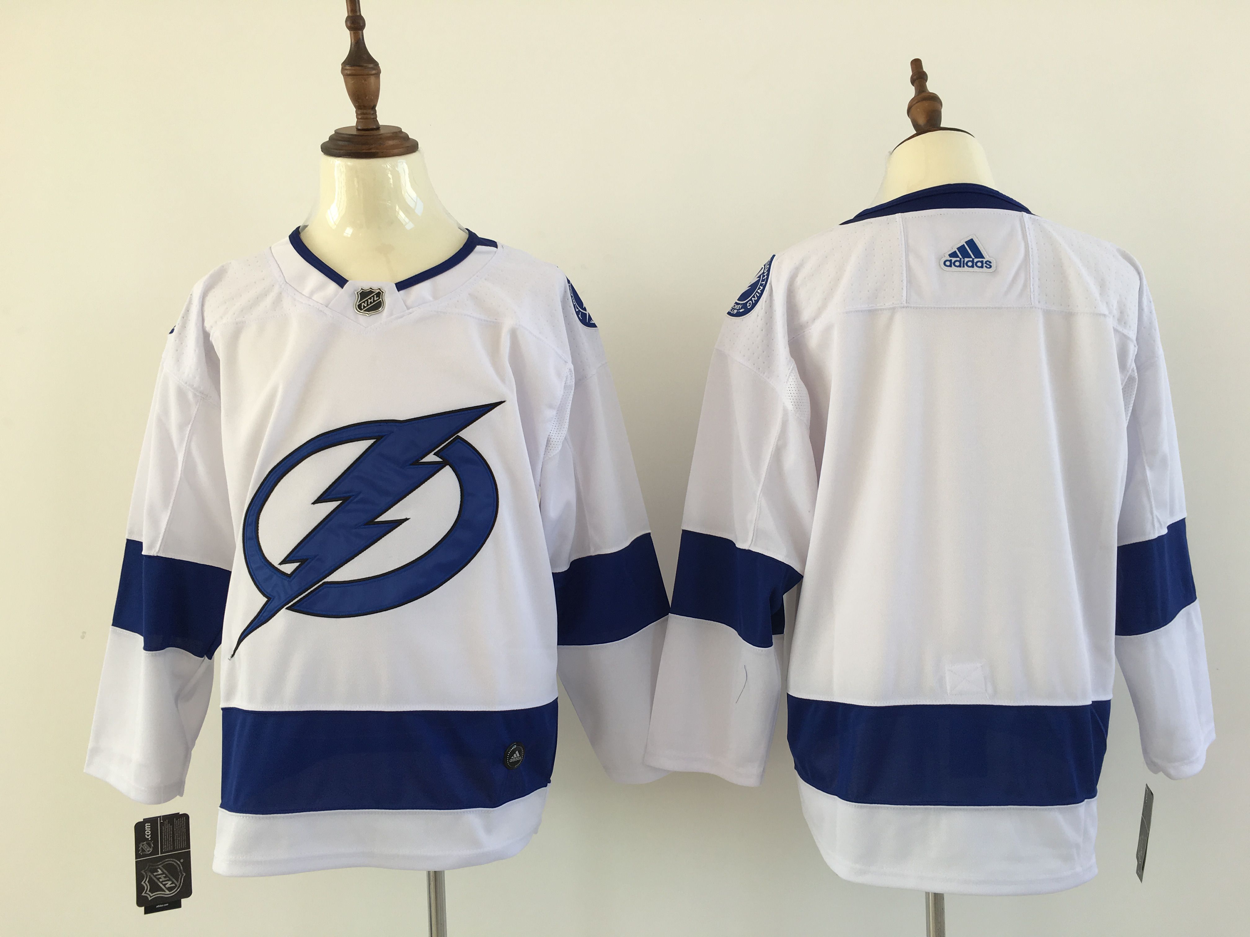 Men Tampa Bay Lightning Blank White Hockey Stitched Adidas NHL Jerseys->boston bruins->NHL Jersey